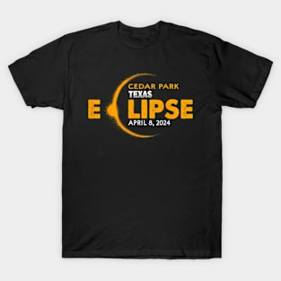 Total Solar Eclipse 2024 In Cedar Park Texas T-Shirt